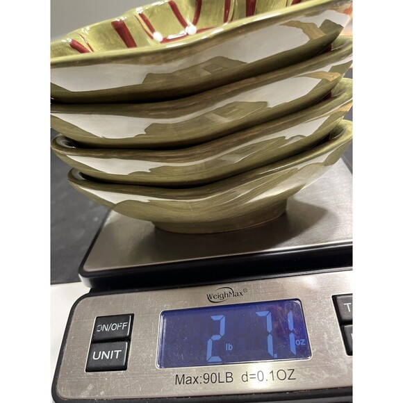 Pottery Barn Seasons Greetings Christmas Tree Candy Nut Bowl Dish Set Of 4 - Picture 12 of 16